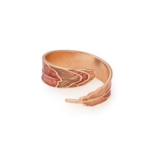Alex (+) Ani Rose Gold Hawk Feather Enamel Wrap Ring